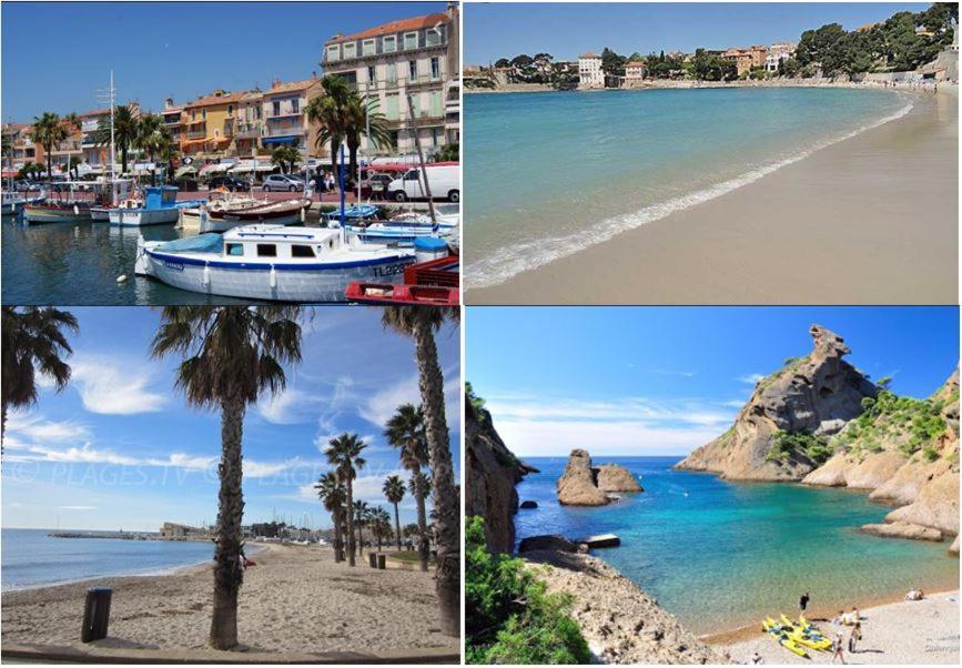 T2, Jardin, Veranda Chambre, Climatisation, Parking Privatif, Proche A Pied Centre, Plage, Gare, Pour 3 Adultes Ou 2 Adultes Avec 2 Enfants Bandol Exteriör bild
